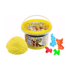 Кинетический песок "Magic Sand", 500 г, с формочками (желтый)