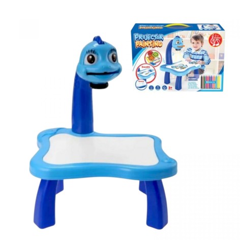 Столик с проектором, на батарейках, музыка, 3 диска, фломастеры, в коробке