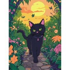 Картина по номерам "Котик в саду" 30x40 см