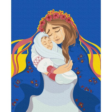 Картина за номерами "Мама Україна" ©Anastasiia Kasarda"????