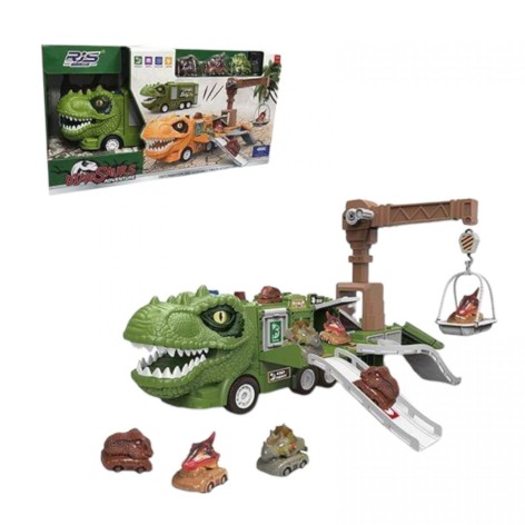 Парковка инерционный механизм, 3 машинки, подъемный кран, 10 мелодий, звуки работы, рык, подсветка, наклейки, инструкция, в коробке