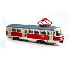 Трамвай із серії Автопром (червоний)