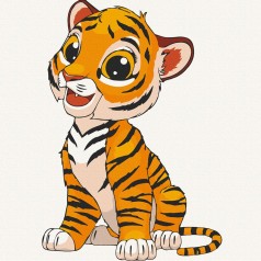 Картина по номерам "Тигрёнок" 30х30 см