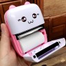 Термопринтер "Котик" (Bluetooth, USB-кабель, термопапір 1 рулон) рожевий
