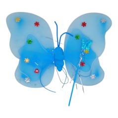 Крила метелика, обруч, чарівна паличка, з підсвічуванням блакитні
