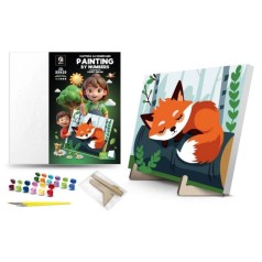 Картина по номерам "Сладкий Сон" (25х25 см) с деревянной подставкой