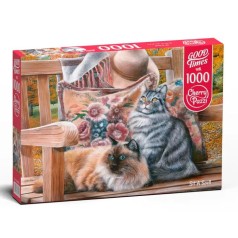 Пазли "Котячі посиденьки" на 1000 деталей