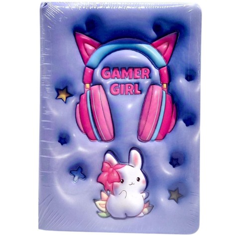 Блокнот 3D Зайка, формат а5 (СИНИЙ)