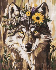 Алмазная мозаика "Красивая волчица" 40х50 см