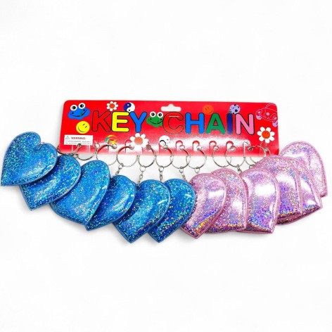 Брелок "Сердечко" блестящий (12 шт)