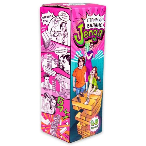 Настільна гра "Jenga: Тримай баланс" 48 брусків (укр)