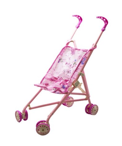 Коляска-трость, сломанный зажим колес (Розовая)