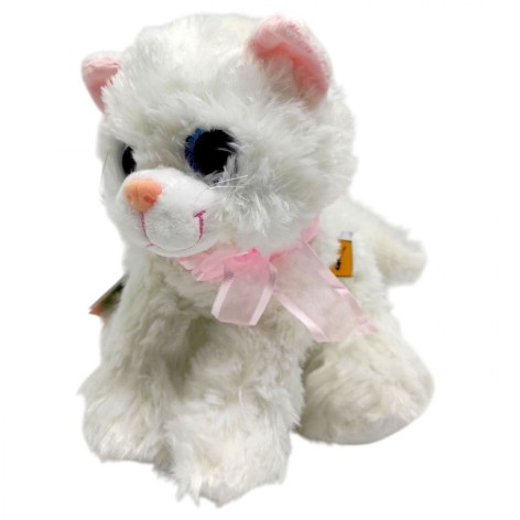 М'яка іграшка "Котик Мяу" 19 см (Білий)