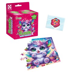 Пазлы с сюрпризом "Цветной котенок" (укр)