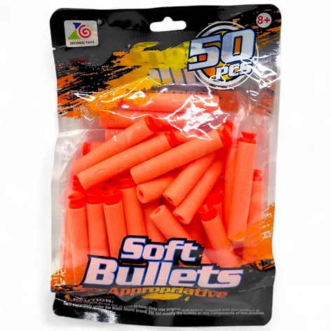Набір паралонових патронів  в пакеті, 50 шт (ПОМАРАНЧЕВІ)