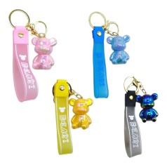 Брелок "Ведмедик Bearbrick", кільце, карабін, мікс, 1 штука