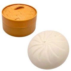 Антистресс (сквиш) "Dumpling", пельмень, 10 см (белый)