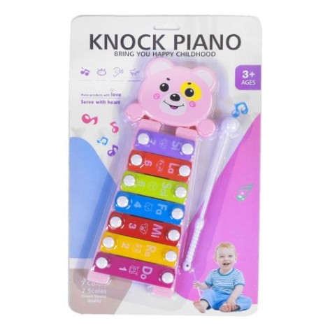 Ксилофон "Knock Piano", 7 тонів, рожевий