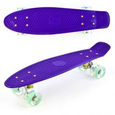 Скейт Пенні борд 0660 (8) Best Board, фіолетовий, дошка = 55см, колеса PU зі світлом, діаметр 6см