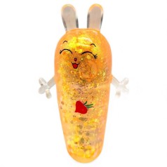 Антистрес жуйка-тягучка "Морквинка" 11 см (помаранчевий)