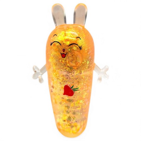 Антистрес жуйка-тягучка "Морквинка" 11 см (помаранчевий)