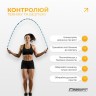 Бісерна скакалка EasyFit FreeRope для трюків 2,7 м (біло-блакитна)