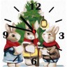 Набір Годинник на номерами "Святкові кролики"