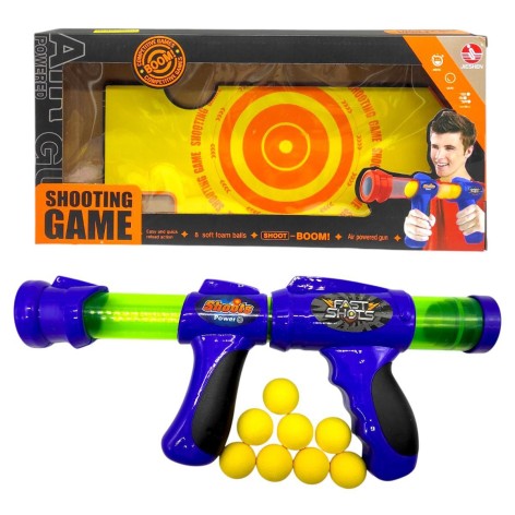 Помпова зброя  з кульками (СИНЯ)