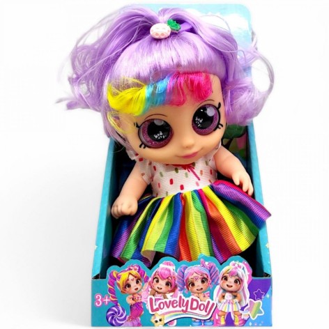Кукла "Lovely Doll", высота - 20 см, фиолетовая