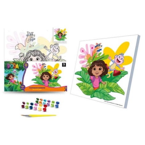 Картина по номерам "Дора в джунглях" (30х30 см)