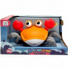 Краб  ходить на мотузочку, в коробці  (ПОМАРАНЧЕВИЙ)