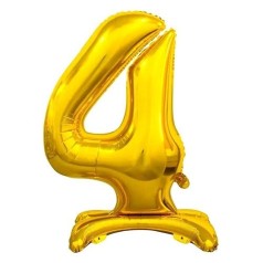 Шарик фольгированный цифра  "4" напольный 80 см