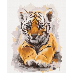 Картина по номерам "Милий тигренятко" ★★★