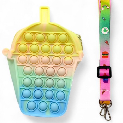 Детская сумочка POP IT бабл-ти, микс