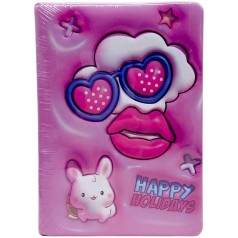 Блокнот 3D Зайчик, формат а5 (РОЗОВЫЙ)