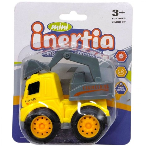 Машина стройтехника, инерционная на блистере (ЖЕЛТАЯ)
