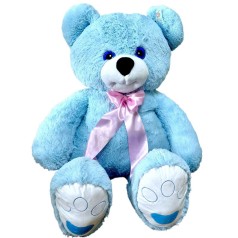 Мягкая игрушка "Медведь Боник" (1,5 м) ГОЛУБОЙ