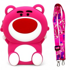 Сумочка силиконовая "Розовый мишка" (12,5х9 см)