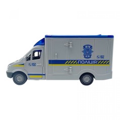 Машинка ТК-73429 (24) "Авто Експерт", "Поліція", ОЗВУЧУВАННЯ УКРАЇНСЬКОЮ МОВОЮ, інерція, звук, підсвічування, вірші, пісні, звук сирени, двері та дах відчиняються, в коробці