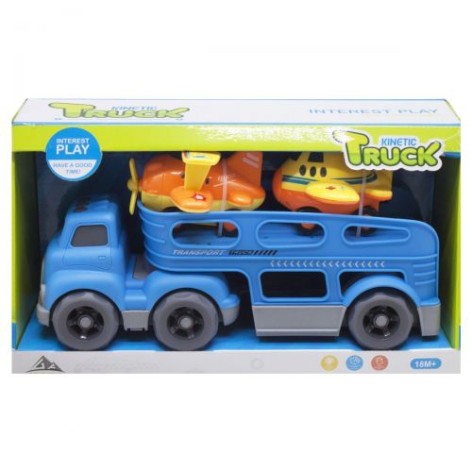 Уцінка. Трейлер зі спецтехнікою, синій з літачками - є забруднення