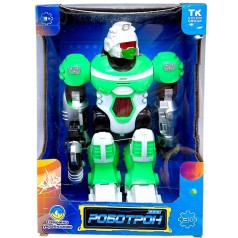 Робот "Роботрон" (укр), ходит, свет, звук, в коробке (ЗЕЛЕНЫЙ)