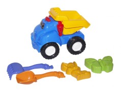 Машина "Смайл самосвал" №2 (синий) с песочным набором
