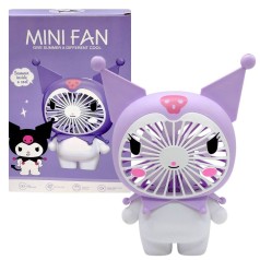 Вентилятор "MINI FAN", встроенный аккумулятор, USB Type-C, в коробке (KUROMI)