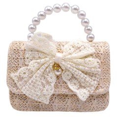 Сумочка детская с бантом 15х10х7 см (ПЕРСИКОВАЯ)