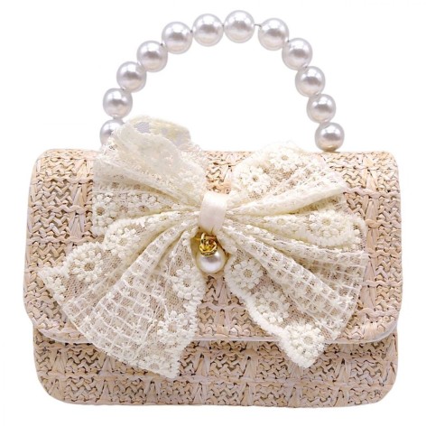 Сумочка детская с бантом 15х10х7 см (ПЕРСИКОВАЯ)