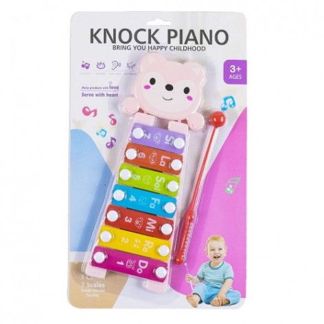 Ксилофон "Knock Piano", 7 тонів, рожевий