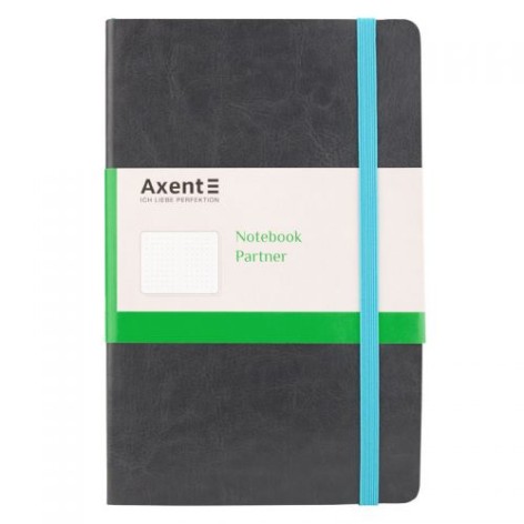 Записник Axent, 12.5*19.5, А5, 96 аркушів, сірий