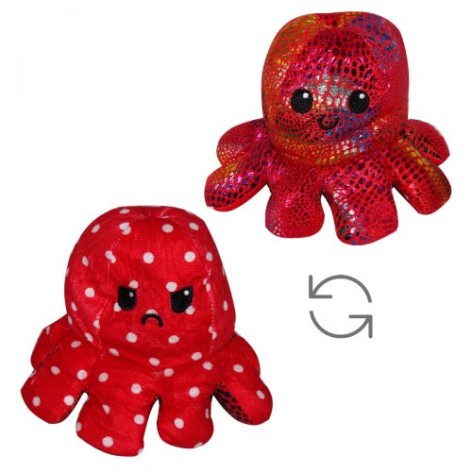 Игрушка-перевёртыш "Mood octopus", красный