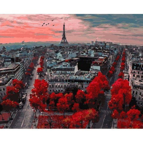 Картина за номерами "Червоні фарби Парижа"