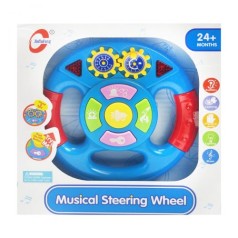 Уценка. Руль "Musical Steering Wheel" (синий) - Повреждена упаковка